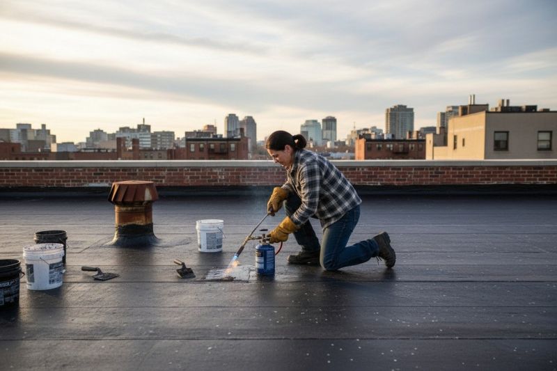 Tar Roof Repair detail